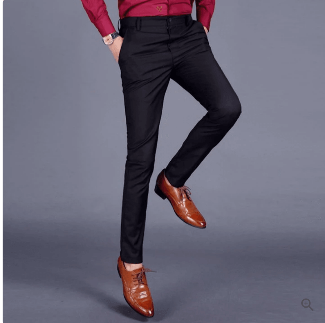 James - Slim fit en elastische taillebroek met zakken voor dagelijks comfort