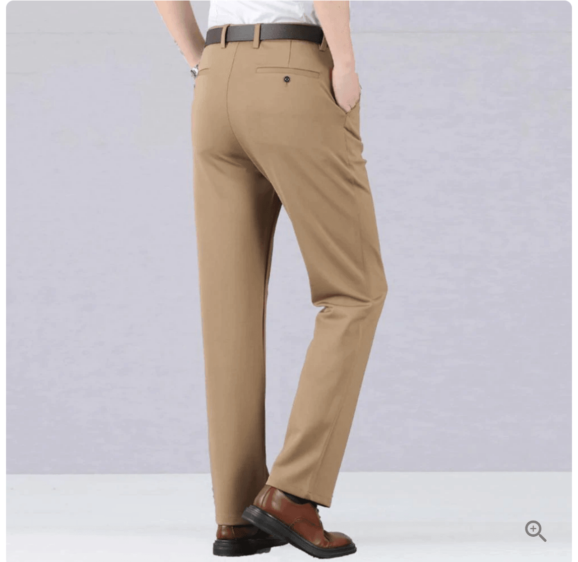 James - Slim fit en elastische taillebroek met zakken voor dagelijks comfort