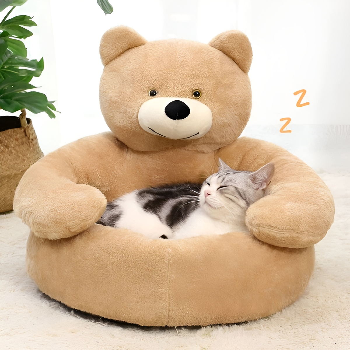CozyPaw - Ultra-gezellig pluchen huisdierbed met grillig ontwerp