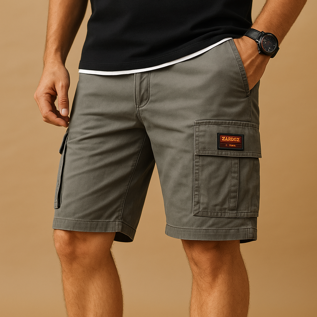 Damon - Stijlvolle cargoshorts met gestructureerde tailleband en praktische zakken