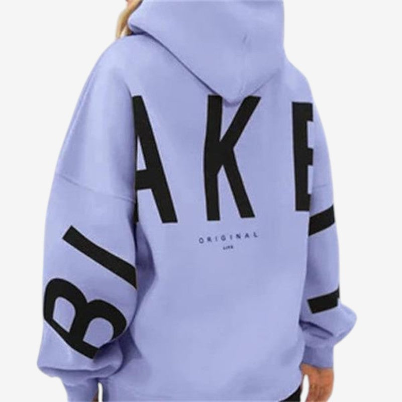 Aimee - Oversized Hoodie met Lange Mouwen en Geribbelde Manchetten