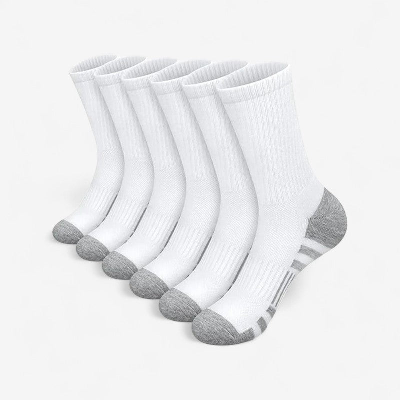 StretchLine - 6 Stuks Kniehoge Sokken Set met Elastische Boord en Naadloze Teen