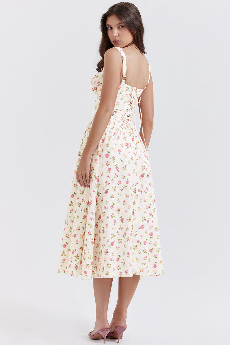 Fleur - Luchtige bloemenjurk met schouderbandjes