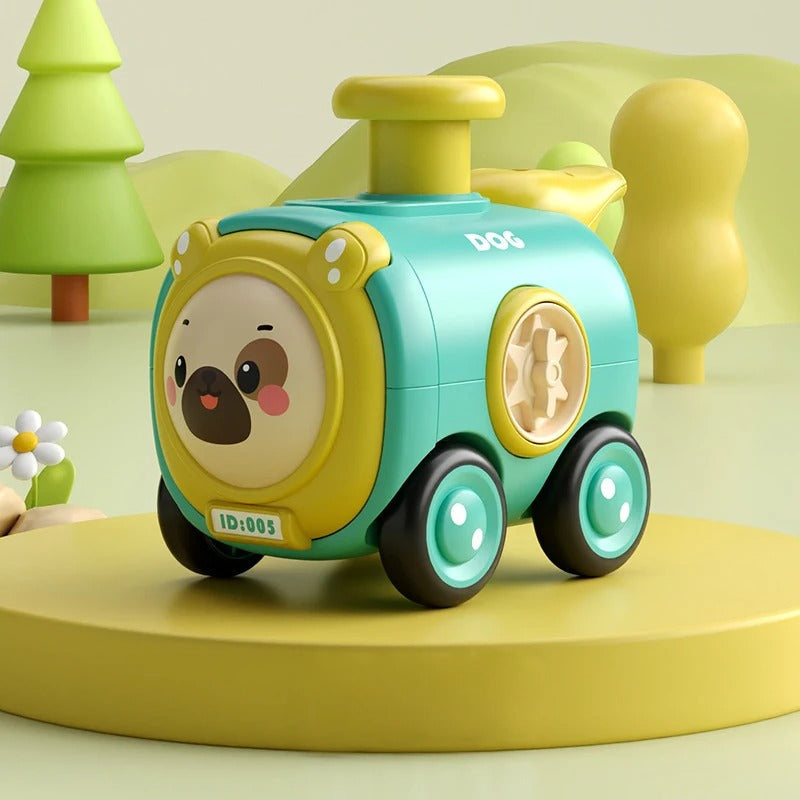 TrackMates – Speelgoedtrein met dierenthema, gezichtsveranderende functie en fluit-uitbreiding