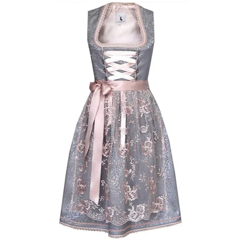 Helena – Korte Mouwen Dirndl Kostuum met Flatterend Silhouet