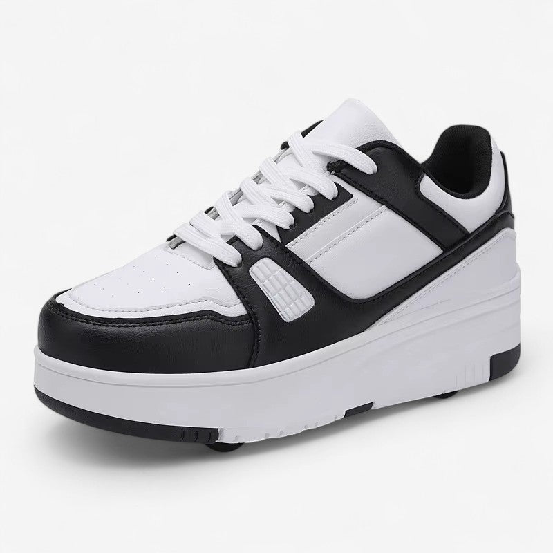 WheelMate – Sneakers met Ronde Neus Vetersluiting en Ingebouwde Wieltjes