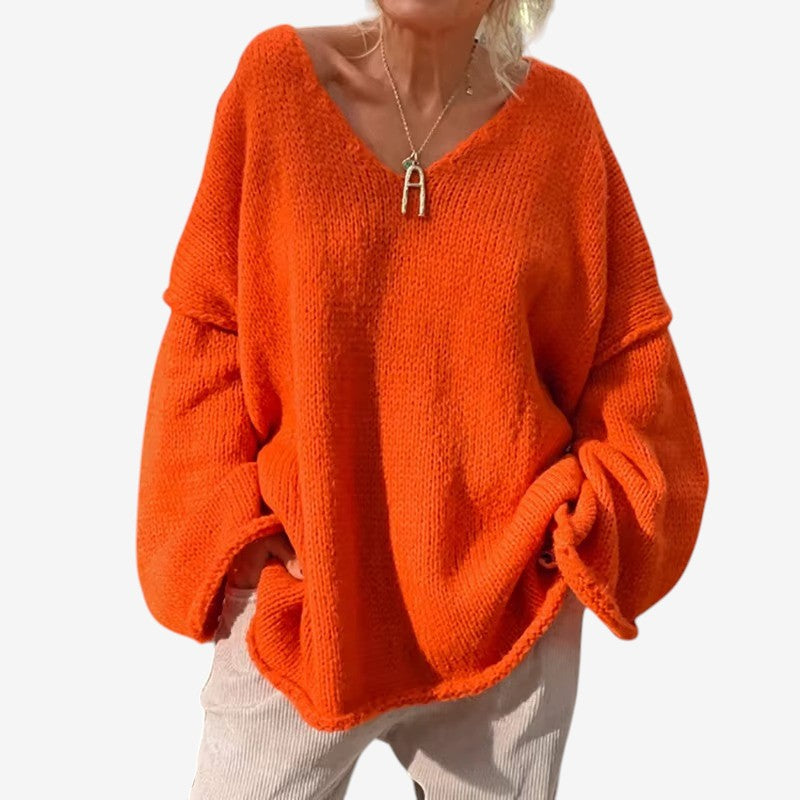 Ariana – Oversized Trui met Raglanmouwen en V Hals