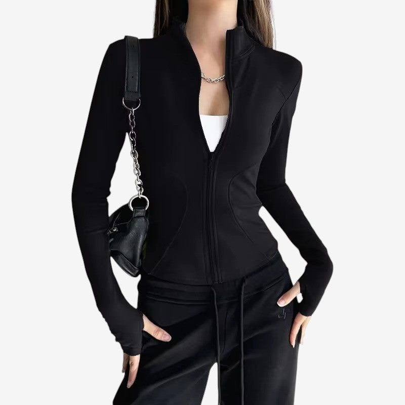 Jennifer – Jack met Lange Mouwen Opstaande Kraag en Ritsluiting