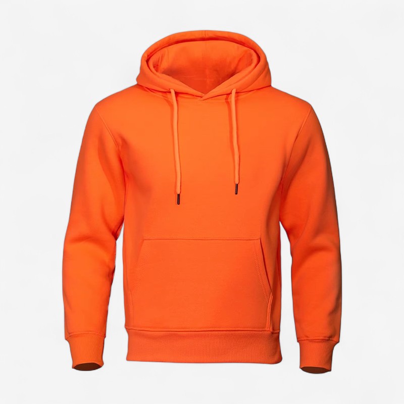 John – Hoodie met lange mouwen verstelbare capuchon en zijzakken