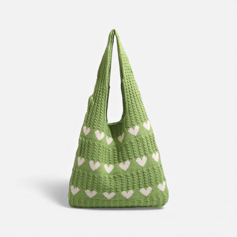 Demi – Tote Bag met Handvatten en Geborduurd Hartontwerp