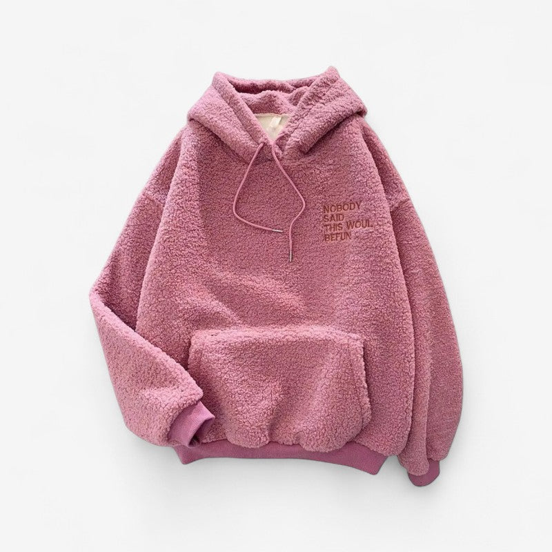 Eliana - Lange Mouw Hoodie met Verstelbare Capuchon en Zakjes