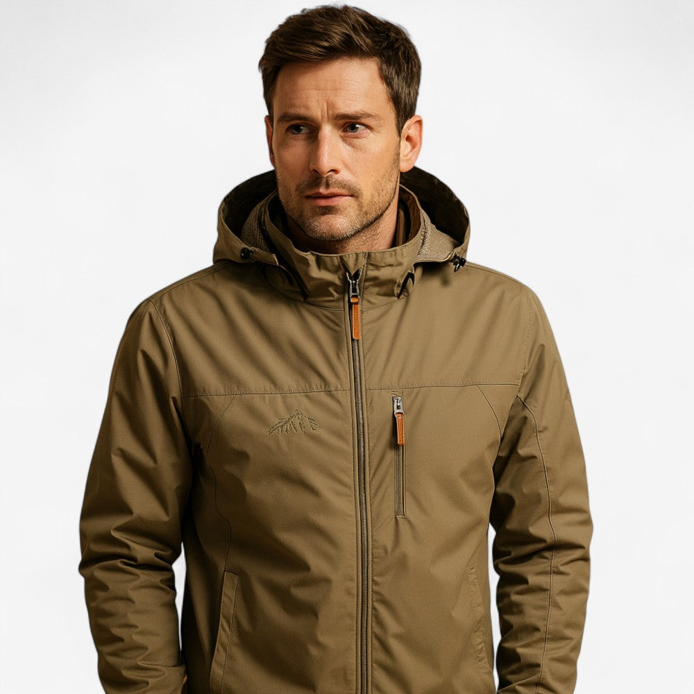 Ryan – Wind en Waterdichte Jas met Capuchon en Lange Mouwen