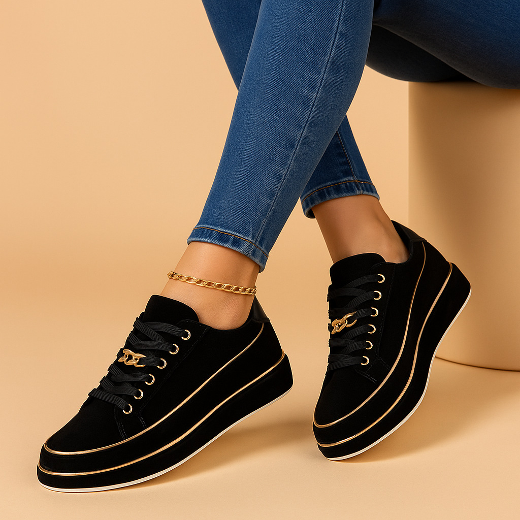 Mira - Stijlvolle lage sneakers met ronde neus en platte zool