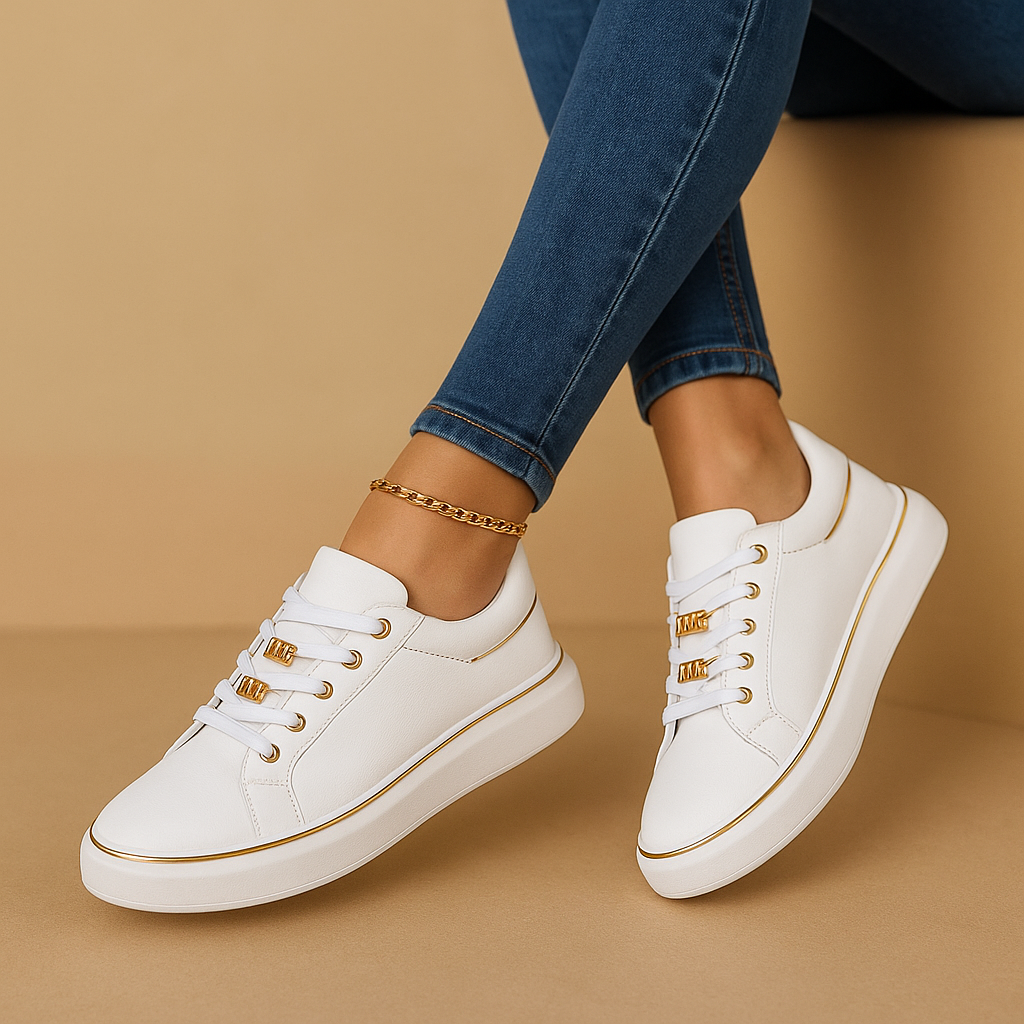 Mira - Stijlvolle lage sneakers met ronde neus en platte zool