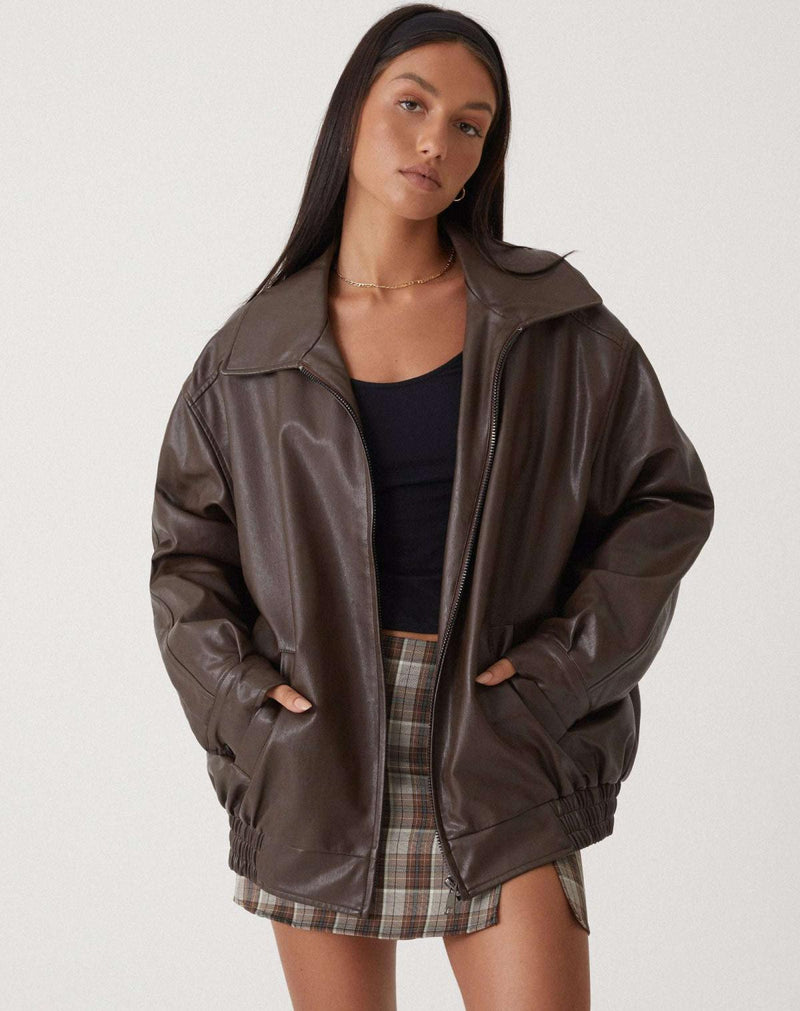 Celestia - Chique oversized jas met rits aan de voorkant
