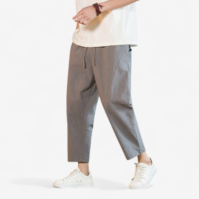 Philip – Wijde Broek met Trekkoord Taille en Meerdere Zakjes