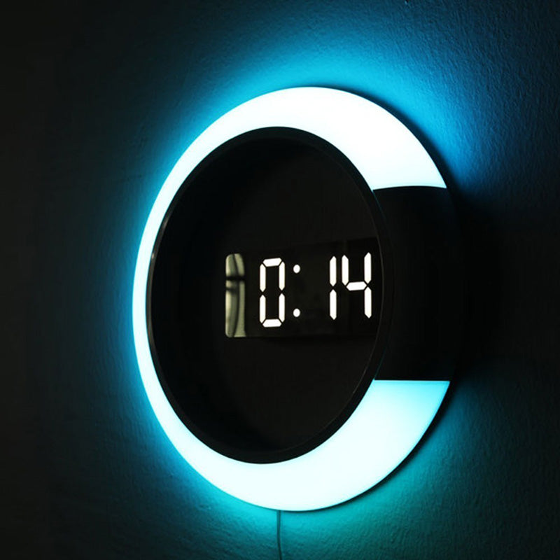 GlowClock - Stijlvolle LED wandklok met afstandsbediening en dynamische verlichting