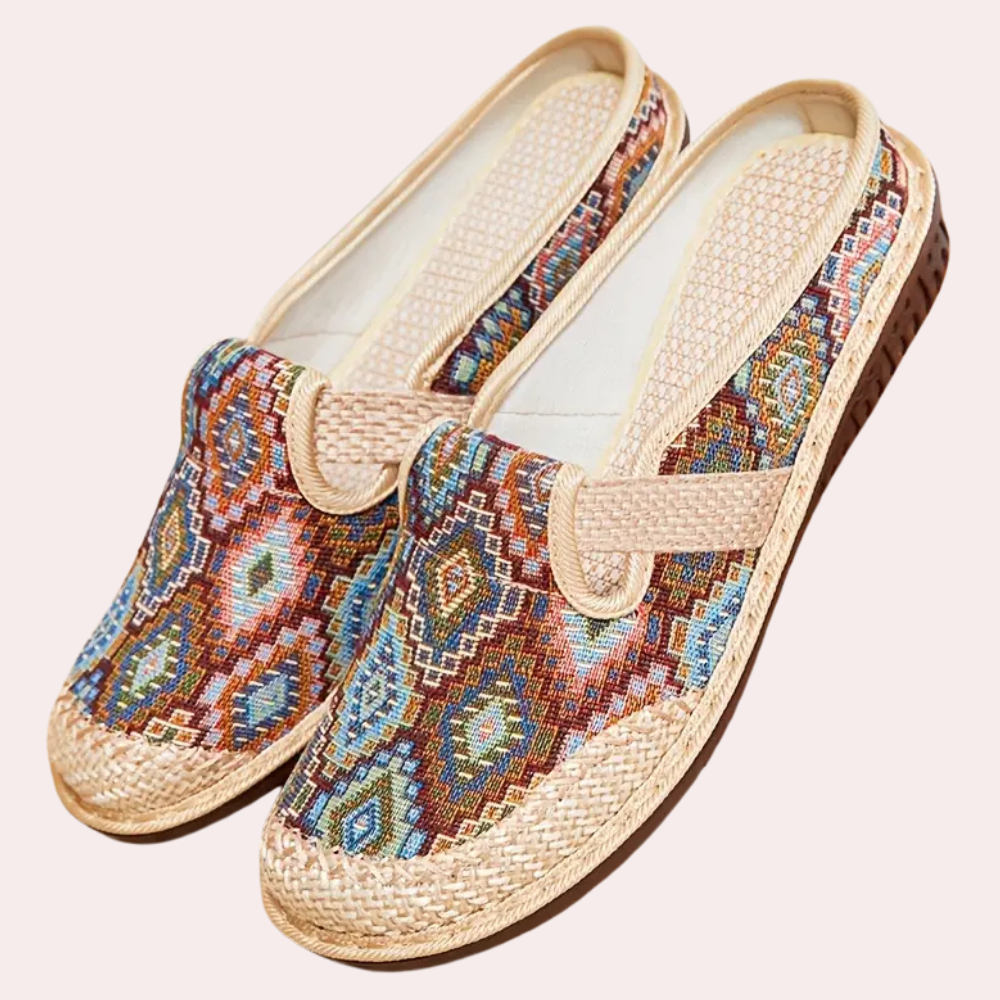 Monique - Modieuze Slip-On Schoenen Met Geometrisch Patroon