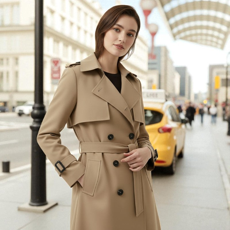 Isabella – Trenchcoat met Ceintuur in de Taille